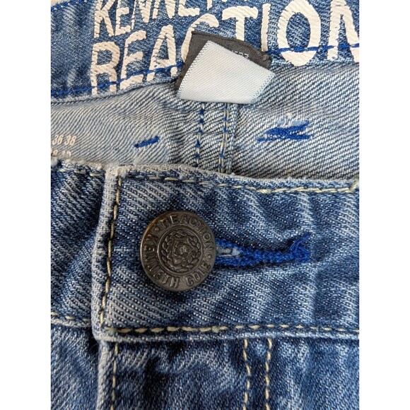 Kenneth Cole Reaction Jeans Mens 38X32 (30) Blue Medium Wash Cotton Straight Fit - Picture 6 of 15